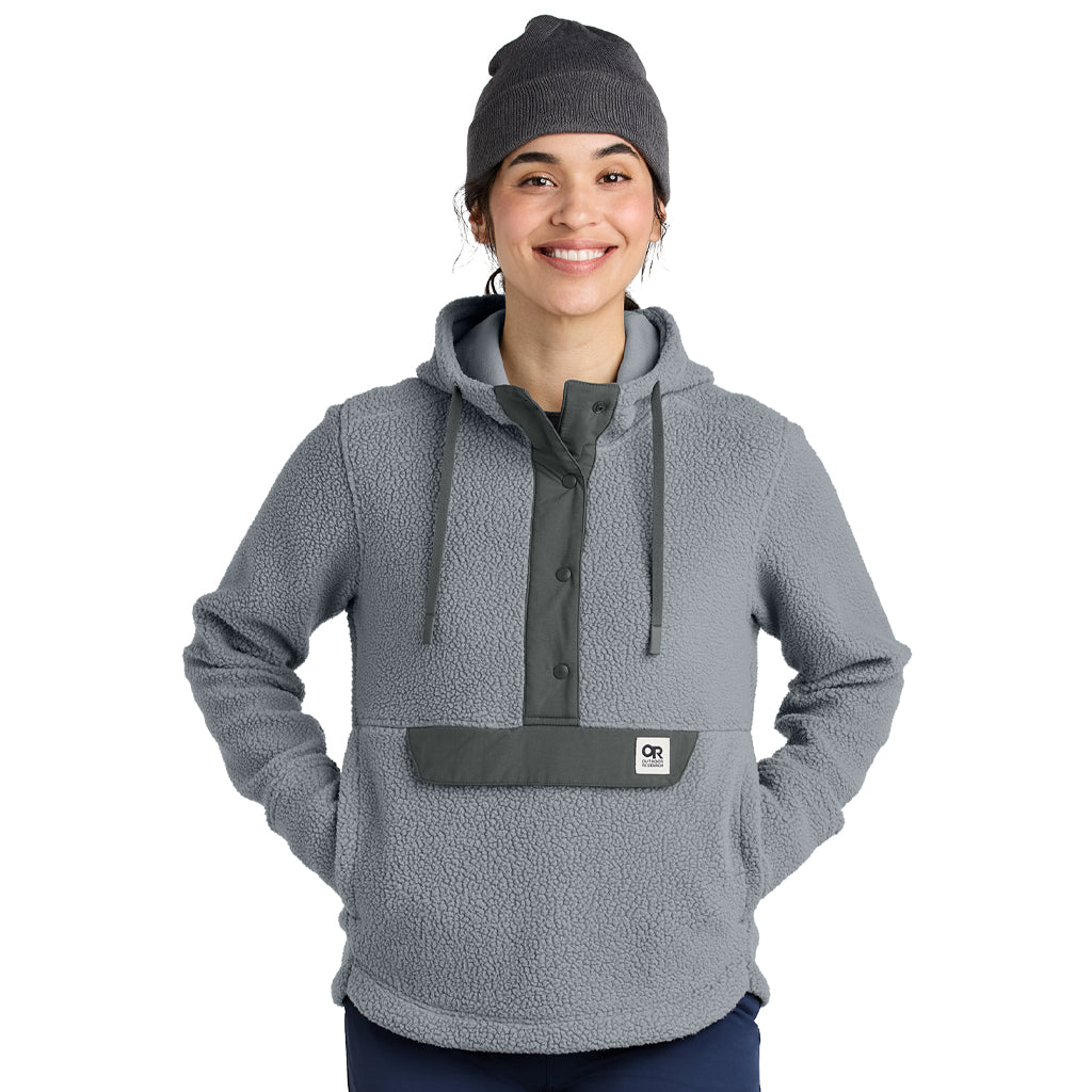 Outdoor Research Women's Grey Packwood Fleece Pullover Hoodie