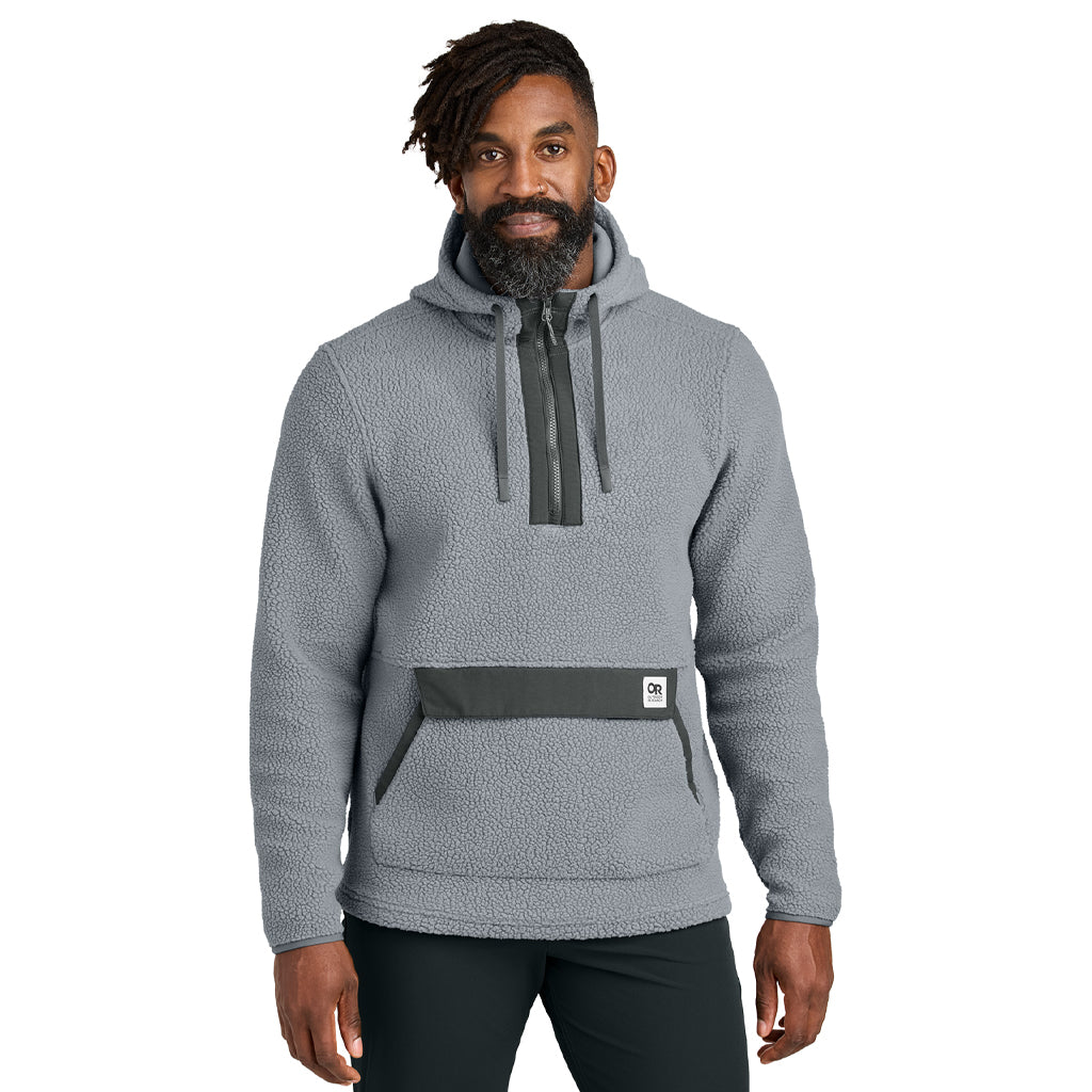 Outdoor Research Men's Grey Packwood Fleece Pullover Hoodie