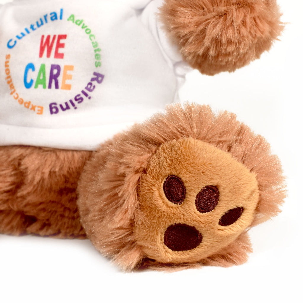 The Magnet Group White Plush Bear with Embroidered Paws and T-Shirt