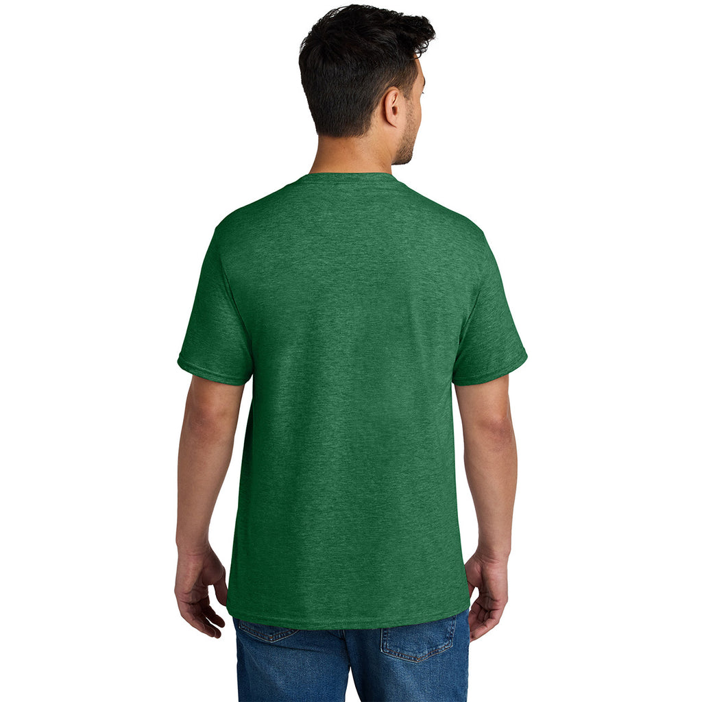 Port & Company Unisex Athletic Kelly Green Heather CVC Tee