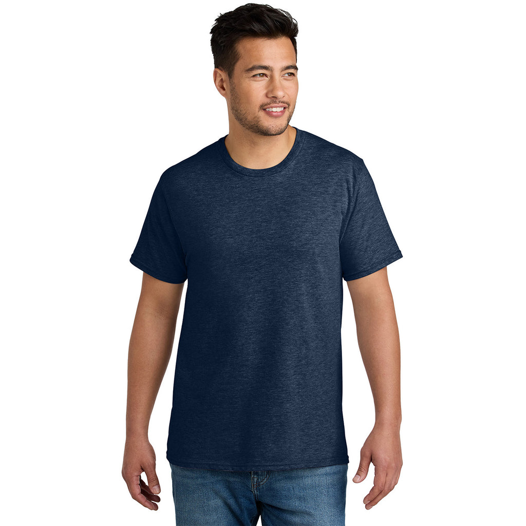 Port & Company Unisex Team Navy Heather CVC Tee