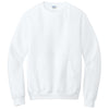 Port & Company Unisex White Core Fleece Crewneck Pocket Sweatshirt