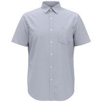 Perry Ellis Men's Bright White Printed Short Sleeve Shirt