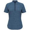 Perry Ellis Women's Insignia Blue Heather Double Knit Polo