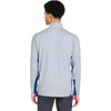 Puma Golf Men's Lake Blue/Bright White Mesa Stripe Quarter-Zip