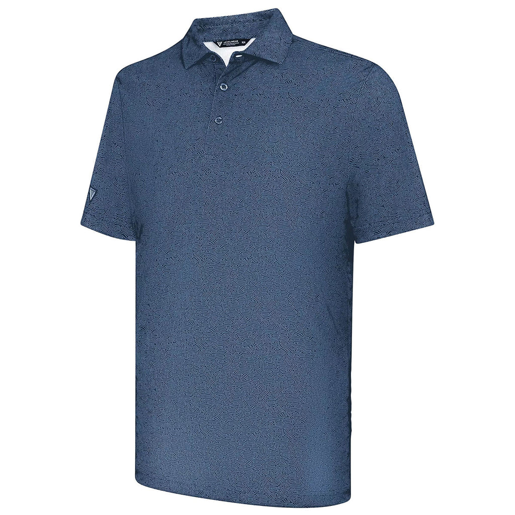Levelwear Men's Navy Graph Polo
