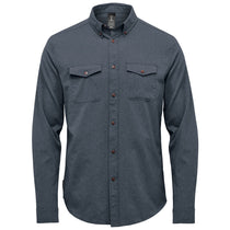 Stormtech Men's Dark Denim Heather Azores Quick Dry Long Sleeve Shirt