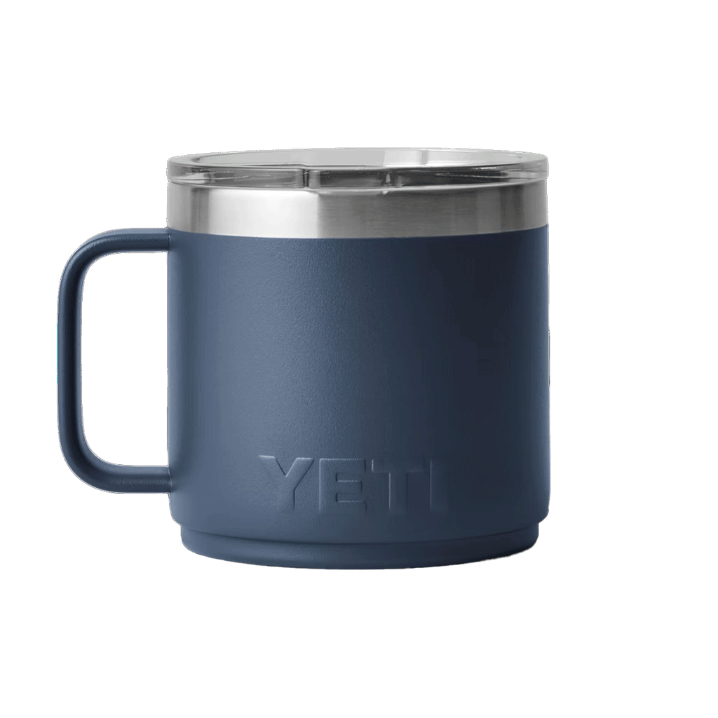 Quick Ship YETI Navy Rambler 14 oz Stackable Mug