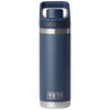 YETI Navy Rambler 18 oz Water Bottle with Color-Matched Flip Chug Cap