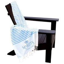 The Magnet Group Royal/White Stripes Recycled Beach Blanket