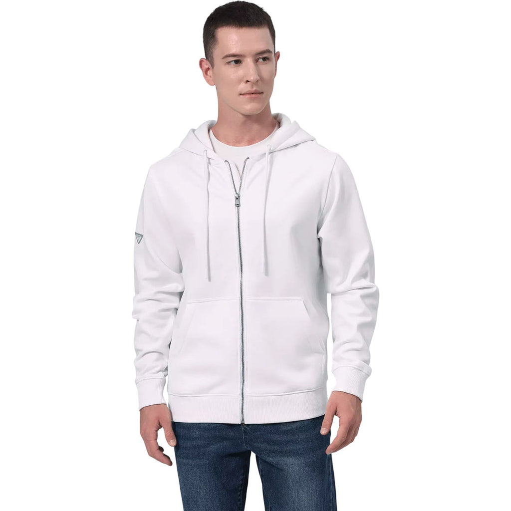 Levelwear Men's White Podium Full Zip