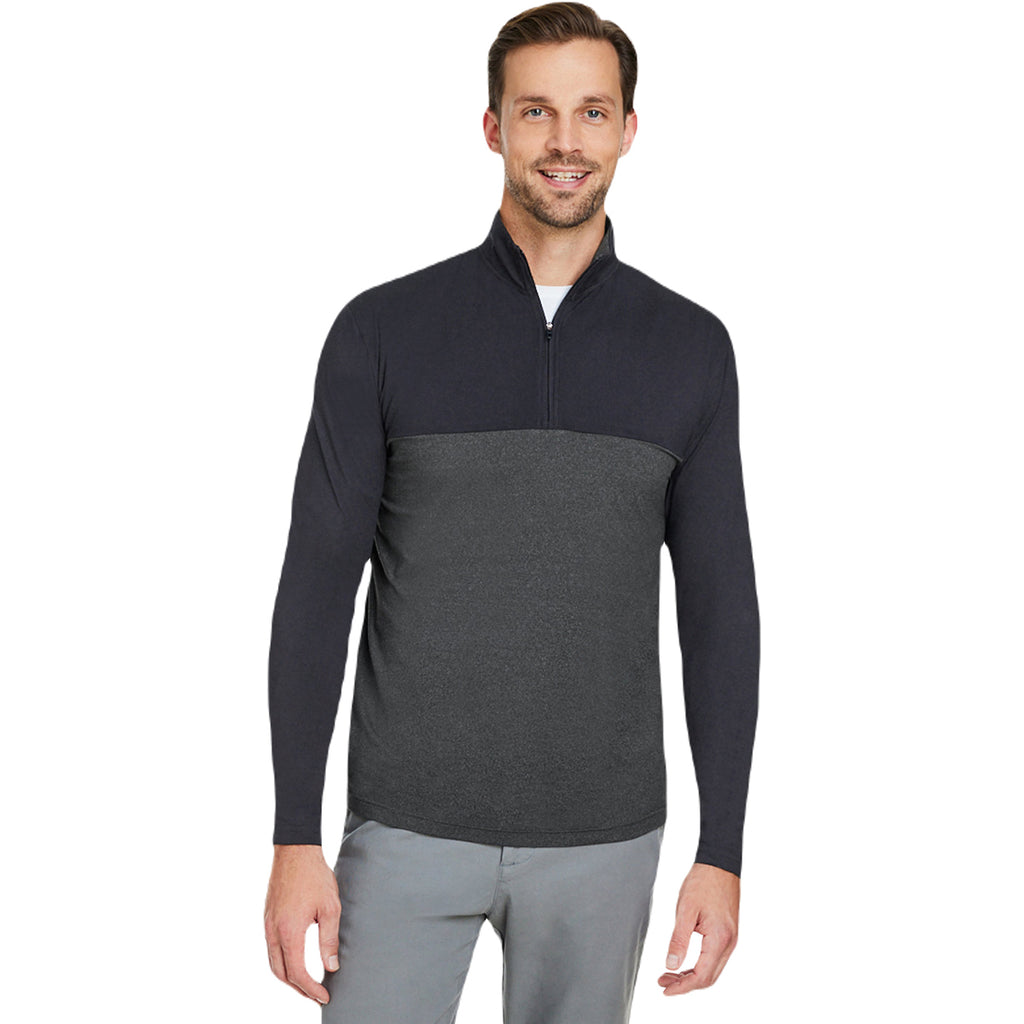 Spyder Men's Black/Black Frost Spyre Flex Colorblock Quarter-Zip