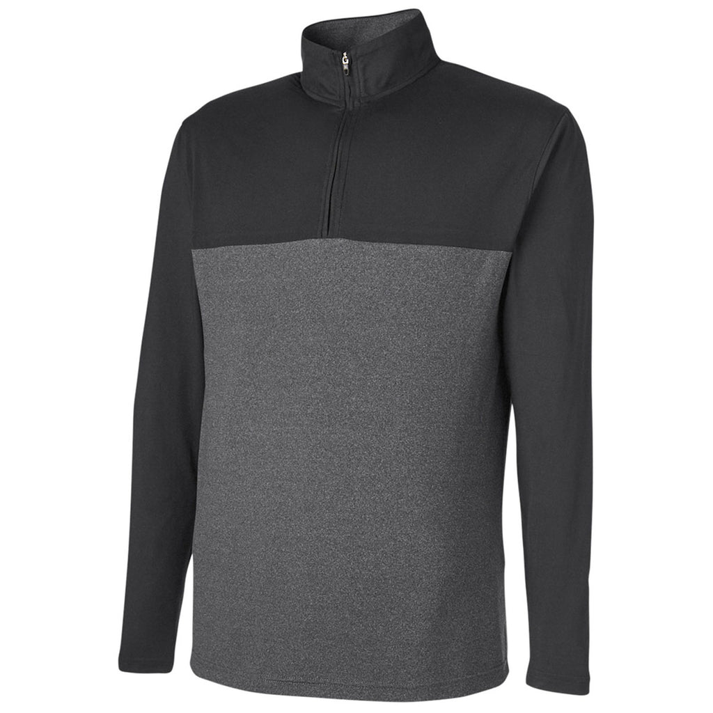 Spyder Men's Black/Black Frost Spyre Flex Colorblock Quarter-Zip