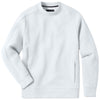 UNRL Men's White Sueded Crewneck