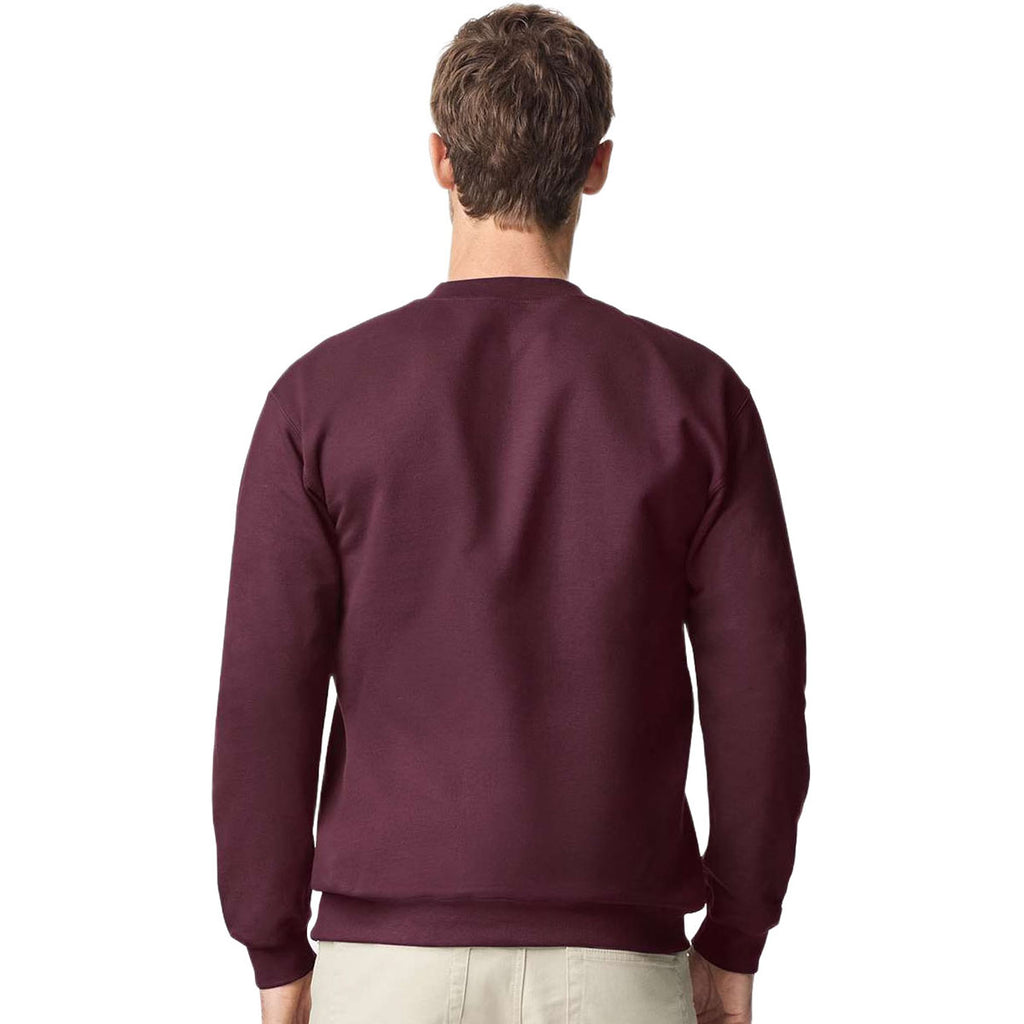 Gildan Unisex Maroon Midweight 1/4 Zip Sweatshirt