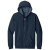 Gildan Men's Navy Softstyle Midweight Fleece Full-Zip Hooded Sweatshirt
