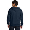 Gildan Men's Navy Softstyle Midweight Fleece Full-Zip Hooded Sweatshirt