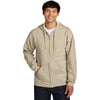 Gildan Men's Sand Softstyle Midweight Fleece Full-Zip Hooded Sweatshirt