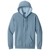 Gildan Men's Stone Blue Softstyle Midweight Fleece Full-Zip Hooded Sweatshirt