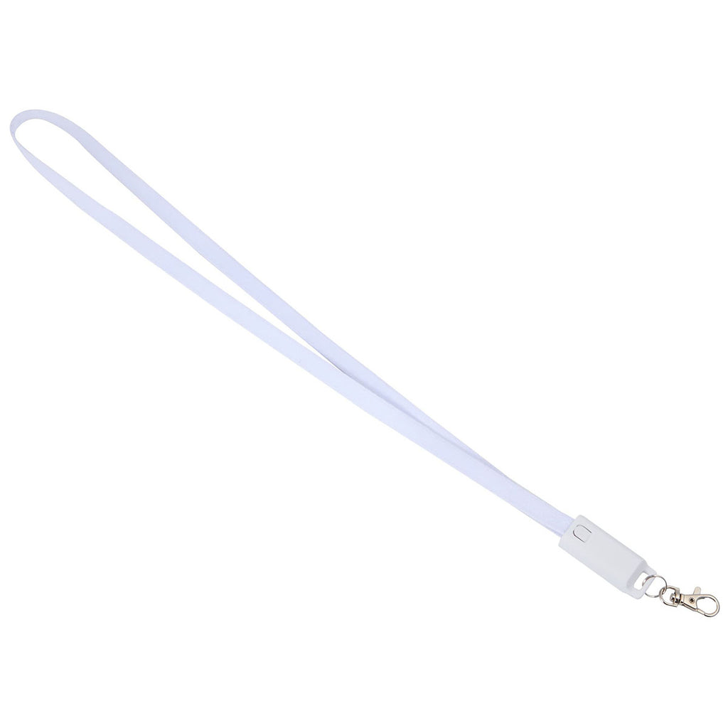 Bullet White 5-in-1 40W PD Charging Cable Lanyard