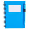 Bullet Translucent Blue 5.5'' x 7'' FSC Mix Star Spiral Notebook with Pen