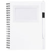 Bullet White 5.5'' x 7'' FSC Mix Star Spiral Notebook with Pen