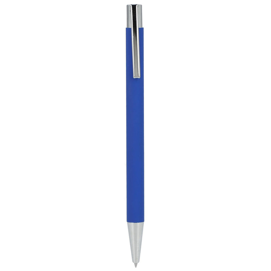 Bullet Blue Maxi Recycled Aluminum Soft Touch Gel Pen