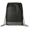 Bullet Black Crossweave Heat Sealed Drawstring Bag