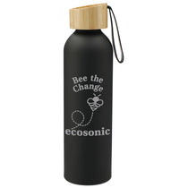 Bullet Black Ryze Aluminum Sports Water Bottle 22 oz with FSC Bamboo Lid