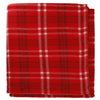 Bullet Red Rollable Plaid Fleece Throw Blanket 50'' x 60'' Unfolded