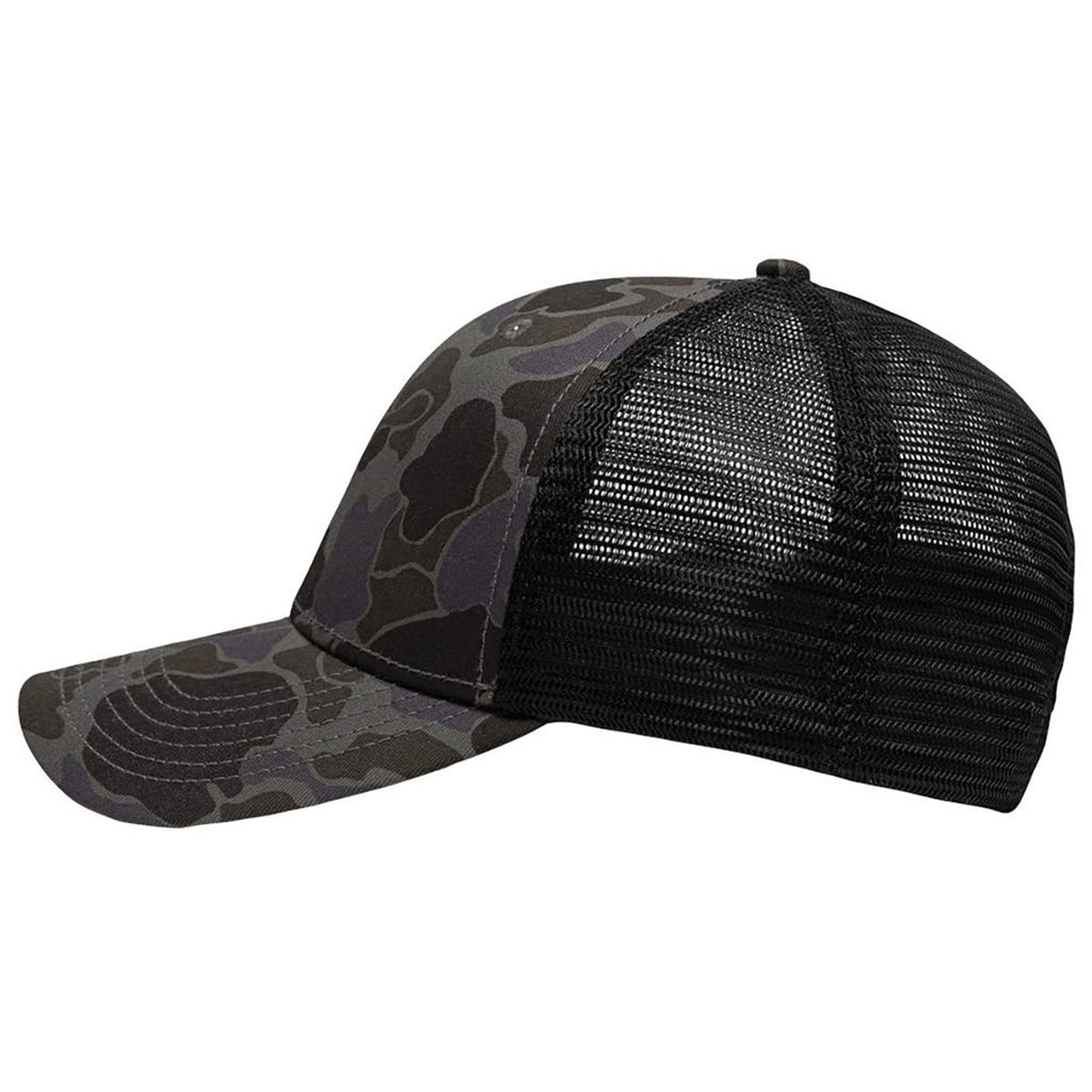 Sportsman Chino Black Duck Camo/Black Lo-Pro Mesh Back Trucker Fit Cap