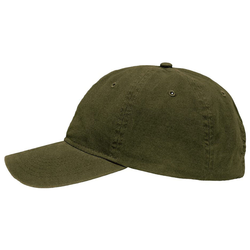 Sportsman Chino Dark Olive Green Dad Hat Fit