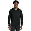Sport-Tek Men's Black/Deep Red Club 1/4-Zip Pullover