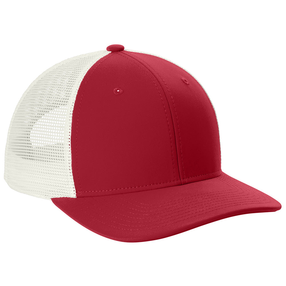 Sport-Tek Deep Red/ White Club Trucker Cap