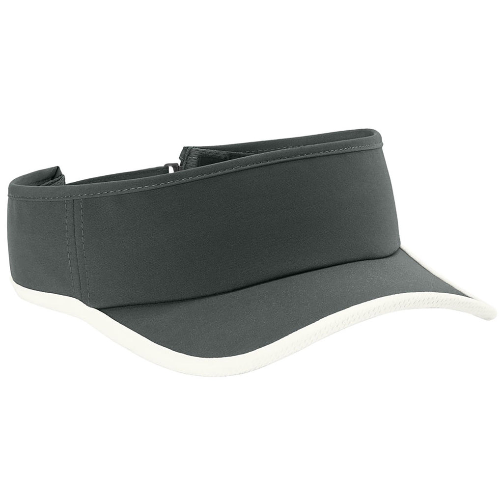 Sport-Tek Iron Grey/White Repeat Visor