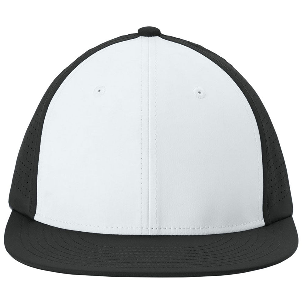 Sport-Tek White/Black/Black Pro-Cut Stretch-Tek Cap