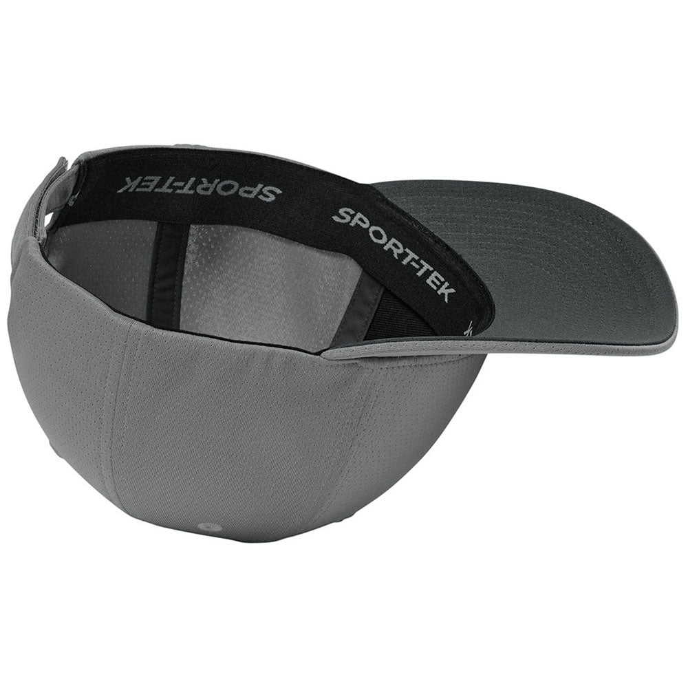 Sport-Tek Grey Concrete Impact Mesh Stretch-Tek Adjustable Cap