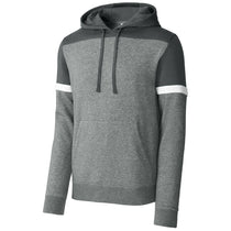 Sport-Tek Men's Dark Smoke Grey/Vintage Heather Drive Fleece Colorblock Hoodie