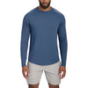UNRL Men's Cavern Blue Streamline Performance Long Sleeve