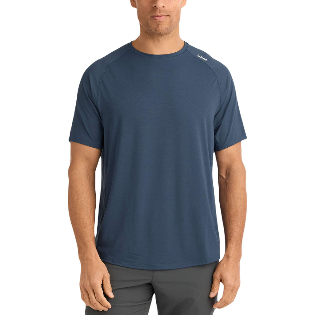 UNRL Men's Cavern Blue Streamline Performance Tee