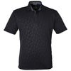 Swannies Golf Men's Black Barrett Embossed Polo