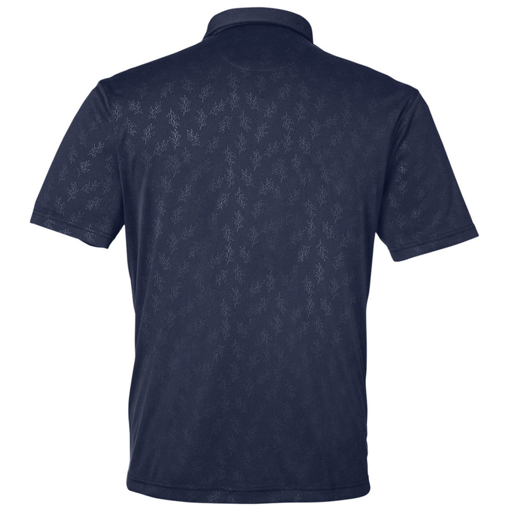 Swannies Golf Men's Navy Barrett Embossed Polo