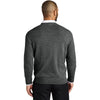 Port Authority Men's Charcoal Heather Easy Care V-Neck Sweater