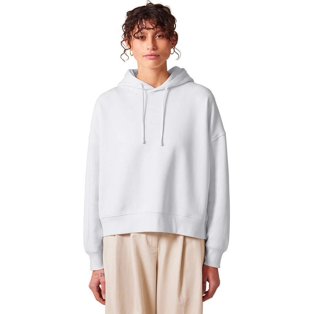 Stanley/Stella Women's White Stella Nora Hooded Sweatshirt