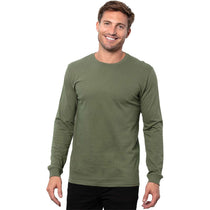 Threadfast Apparel Men's Military Green Epic Long Sleeve T-Shirt