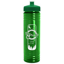 Garyline Transparent Green Slim Fit Bottle with Push-Pull Lid - 24 oz.