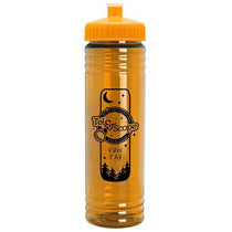 Garyline Transparent Orange Slim Fit Bottle with Push-Pull Lid - 24 oz.