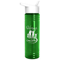 Garyline Transparent Green Slim Fit Bottle with Flip-Straw Lid - 24 oz.