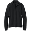 TravisMathew Women's Black Coveside 1/2-Zip