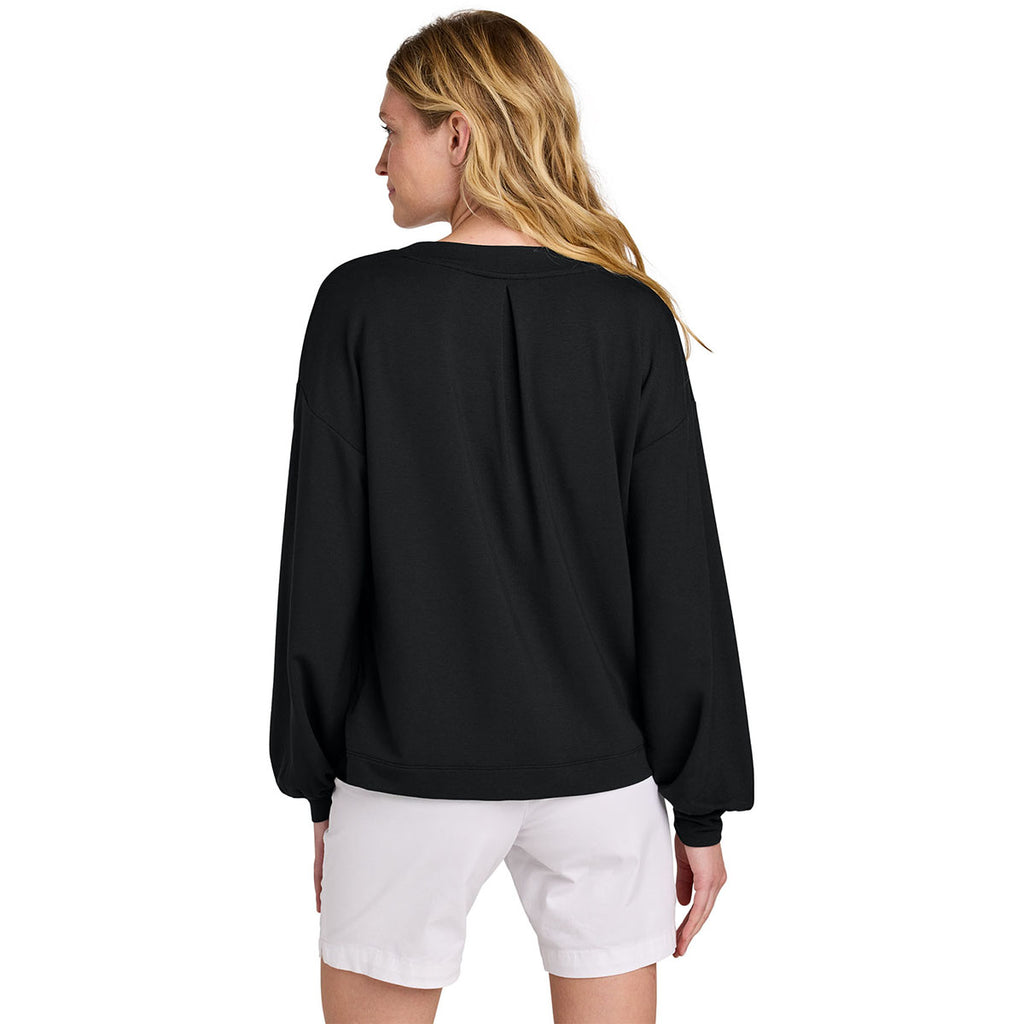 TravisMathew Women's Black Long Weekend V-Neck